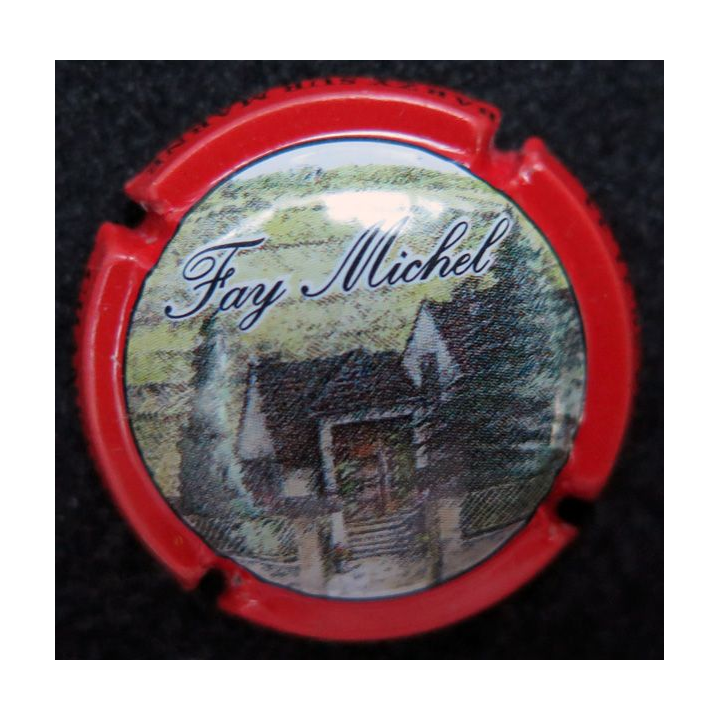 Capsule Muselet de bouteille de champagne Faÿ Michel contour rouge