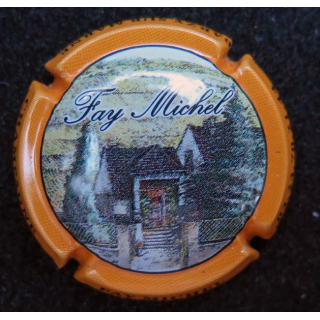 Capsule Muselet de bouteille de champagne Faÿ Michel contour jaune d'or