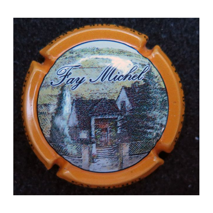 Capsule Muselet de bouteille de champagne Faÿ Michel contour jaune d'or