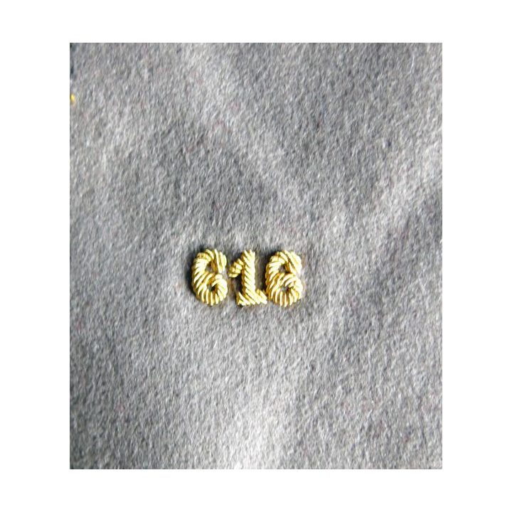 LOSANGE DE BRAS MODÈLE 45 : Ecusson officier de la 616° compagnie d'intendance COMA en cannetille