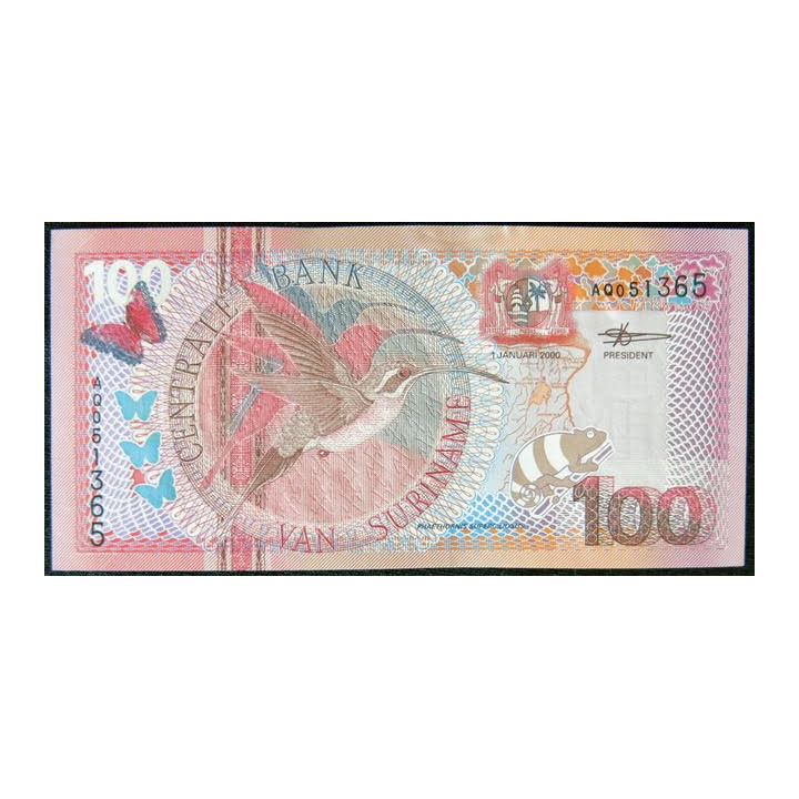 SURINAME : billet de banque de 100 gulden Neuf 2000