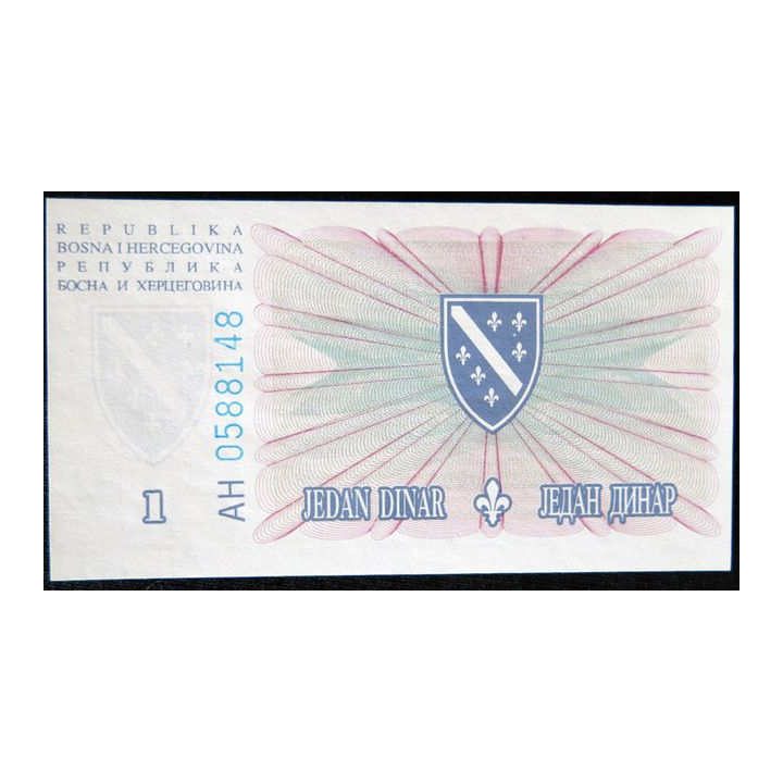 BOSNIE HERZEGOVINE : billet de banque de 1 dinar Neuf 1994