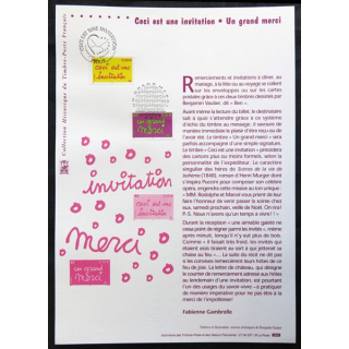 Document philatéliques officiels la Poste Saint Valentin 2004 Channel