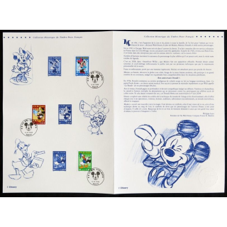 Document philatéliques officiels la Poste Fête du timbre 2004 Mickey (double page)