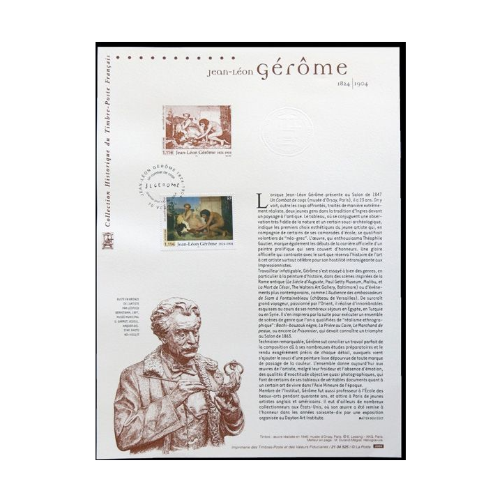 Document philatéliques officiels la Poste Jean-Léon Gérôme