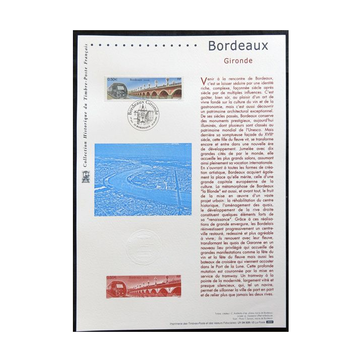 Document philatéliques officiels la Poste Bordeaux Gironde