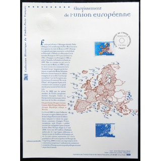 Document philatéliques officiels la Poste Elargissement de l'union européenne