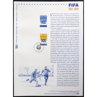 Document philatéliques officiels la Poste FIFA 1904-2004