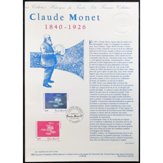Document philatéliques officiels la Poste Claude Monet 1840-1926