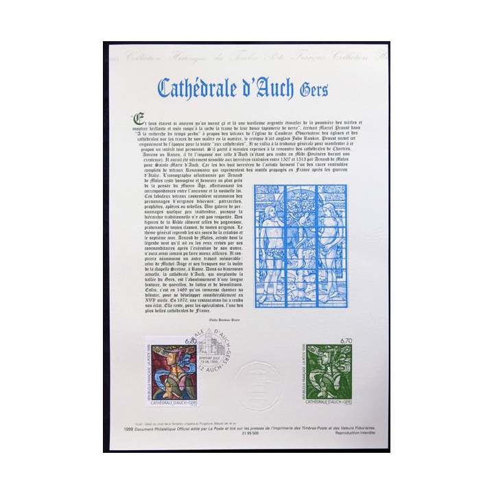 Document philatéliques officiels la Poste Cathédrale d'Auch Gers