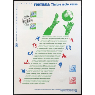 Documents philatéliques officiels la Poste Football Timbre recto-verso