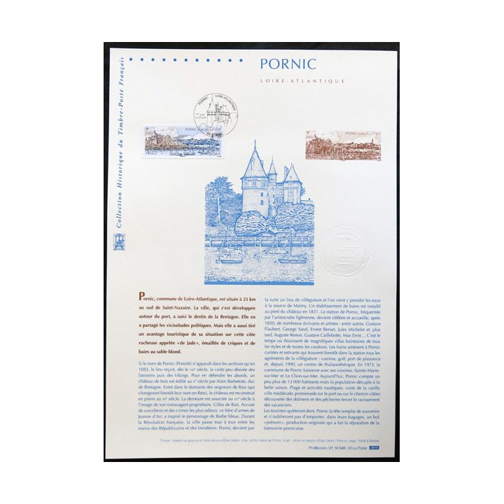 Documents philatéliques officiels la Poste Pornic