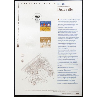 Documents philatéliques officiels la Poste 150° ans de la fondation de Deauville