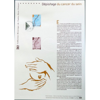 Documents philatéliques officiels la Poste Dépistage du cancer du sein
