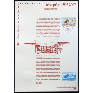 Documents philatéliques officiels la Poste L'Hélicoptère 1907-2007 Poste aérienne