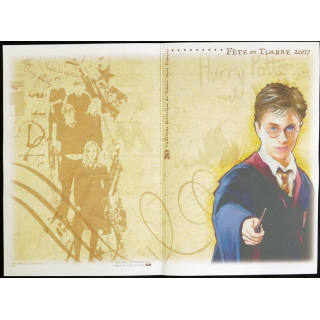 Documents philatéliques officiels la Poste Fête du timbre 2007 Harry Potter (double page)