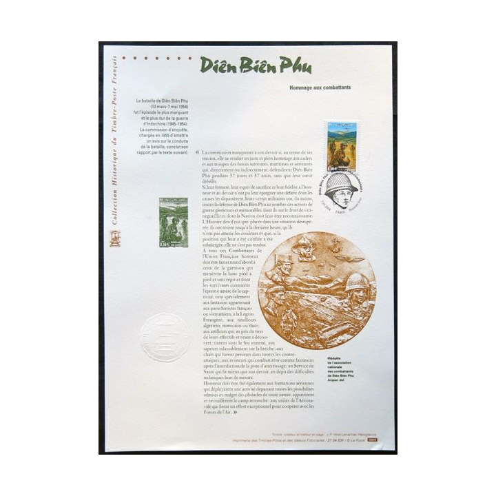 Documents philatéliques officiels la Poste Diên Biên Phu