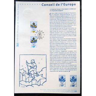 Documents philatéliques officiels la Poste Le Conseil de l'Europe