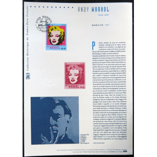 Documents philatéliques officiels la Poste Andy Warhol 1928-1987