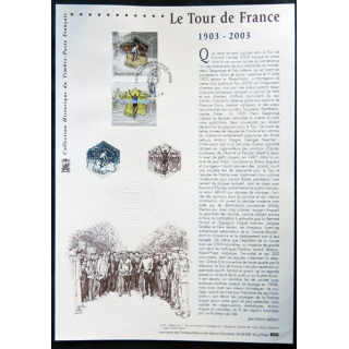 Documents philatéliques officiels la Poste : Le Tour de France 1903-2003