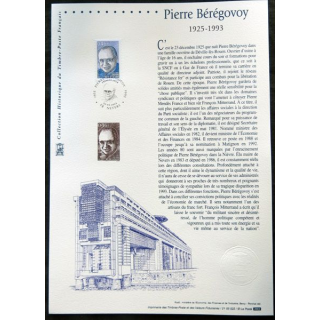 Documents philatéliques officiels la Poste  : Pierre Bérégovoy 1925-1993