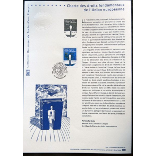 Documents philatéliques officiels la Poste : Charte des droits fondamentaux de l'Union Européenne