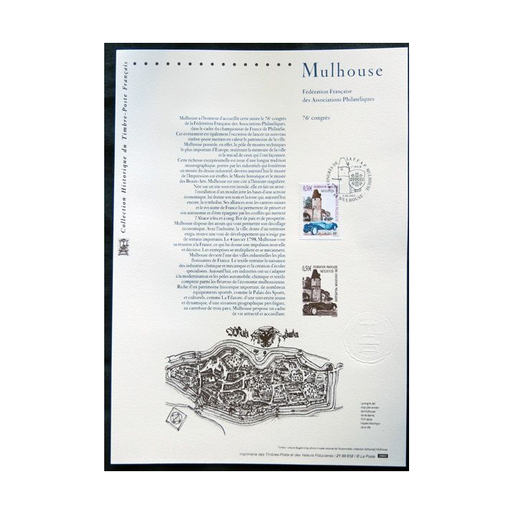 Documents philatéliques officiels la Poste : Mulhouse 76° congrès