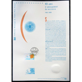 Documents philatéliques officiels la Poste : 40 ans d'aménagement du territoire 1963-2003