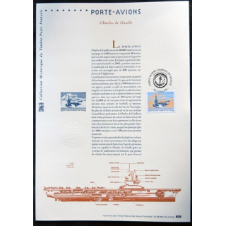 Documents philatéliques officiels la Poste : Porte-avions Charles de Gaulle