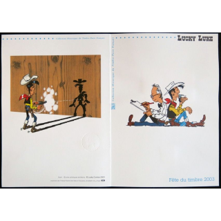 Documents philatéliques officiels la Poste : Lucky Luke (double page)