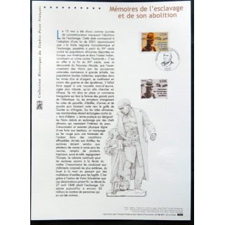 Documents philatéliques officiels la Poste : Mémoires de l'esclavage et de son abolition