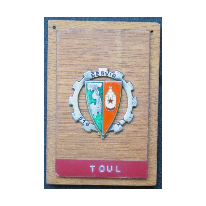 516° RT : 516° régiment du Train sur support bois