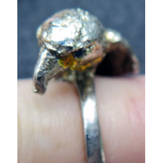 Bague en métal argenté AIGLE réalisé par des apprentis joailliers TDD 55