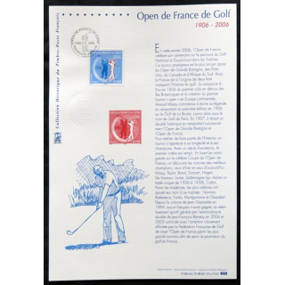 Documents philatéliques officiels la Poste : Open de France de golf 1906-2006