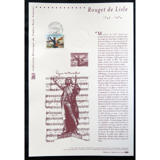Documents philatéliques officiels la Poste : Rouget de Lisle 1760-1836