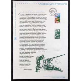 Documents philatéliques officiels la Poste : Avions sans frontières