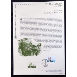 Documents philatéliques officiels la Poste : Henri Moissan 1852-1907