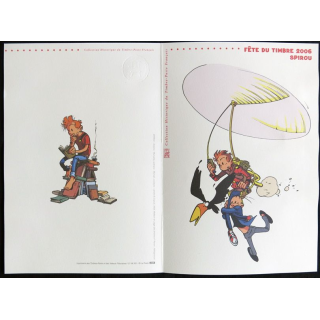 Documents philatéliques officiels la Poste : Fête du timbre 2006  Spirou  (double page)