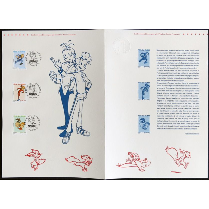 Documents philatéliques officiels la Poste : Fête du timbre 2006  Spirou  (double page)