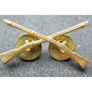 USA : Insigne de col de l'infanterie US en métal attaches pin's