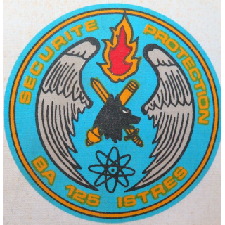 BA 125 : insigne toilé de la sécurité protection de la base aérienne BA 125 Istres
