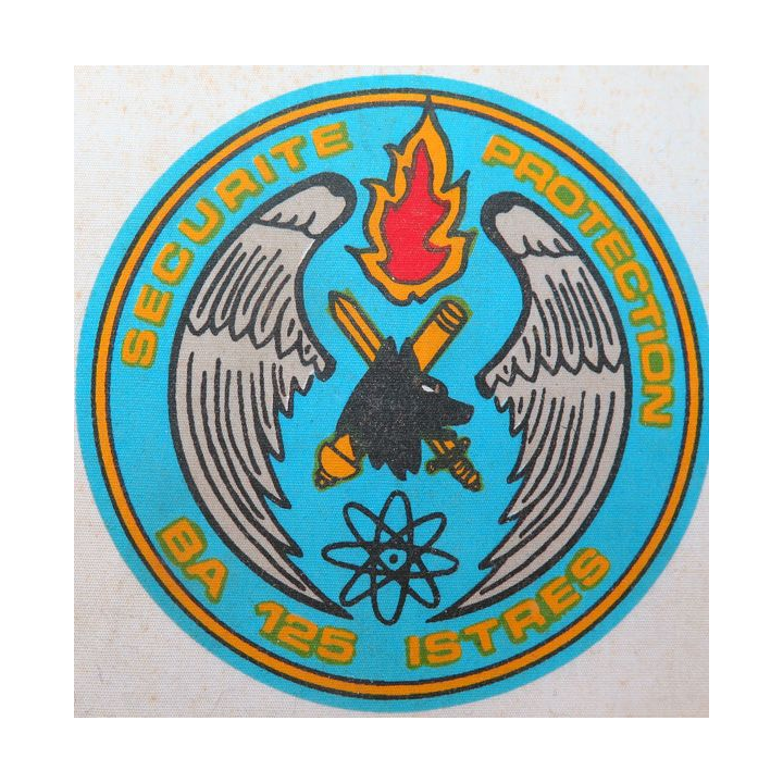 BA 125 : insigne toilé de la sécurité protection de la base aérienne BA 125 Istres