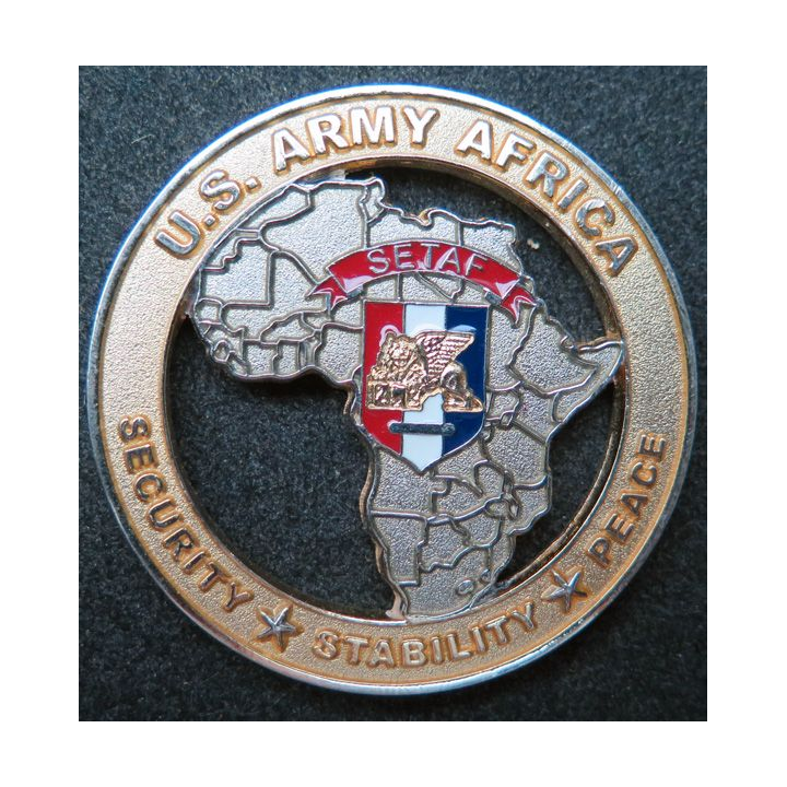 USA : plaque de l'US Army Africa SETAF USARAF 2 (5 cm de diamètre)