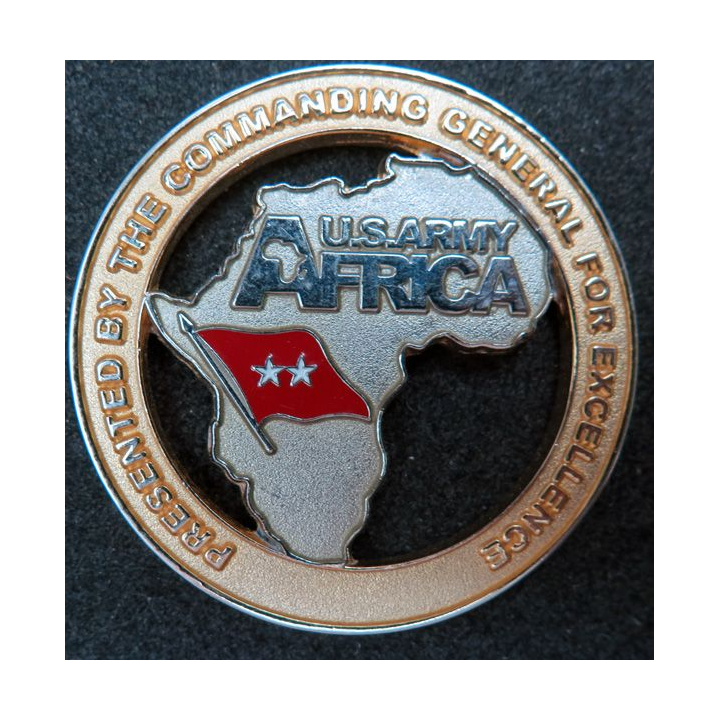 USA : plaque de l'US Army Africa SETAF USARAF 2 (5 cm de diamètre)