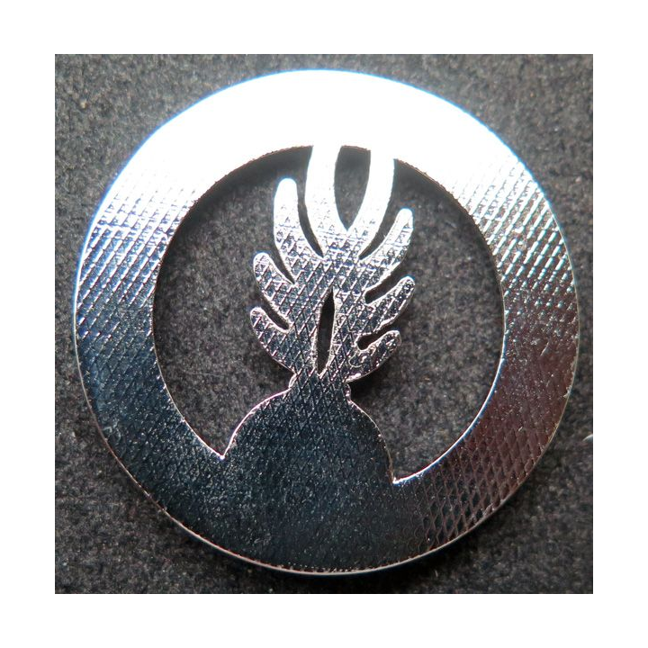 plaque de la  Gendarmerie nationale bleu translucide
