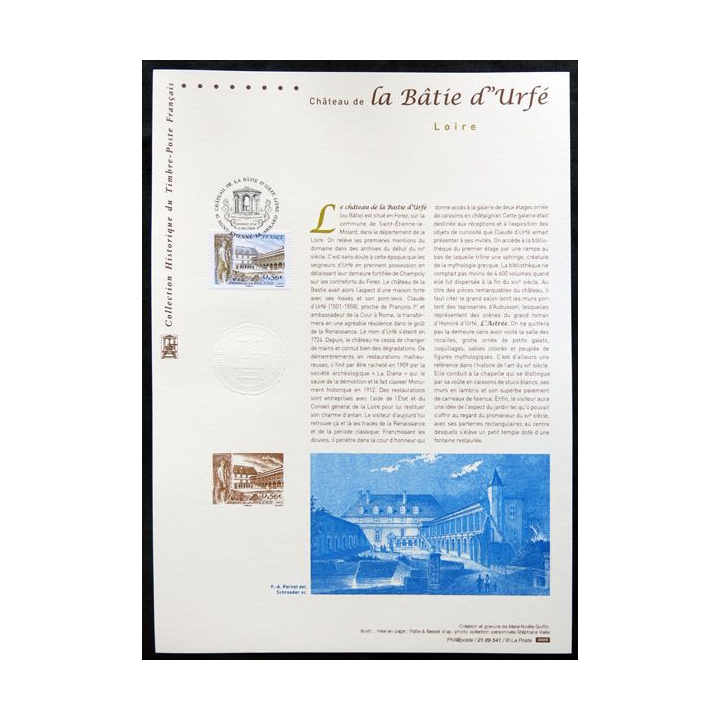 Documents philatéliques officiels la Poste : Château de la Bâtie d'Urfé - Loire