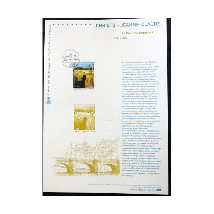 Documents philatéliques officiels la Poste : Christo et Jean-Claude