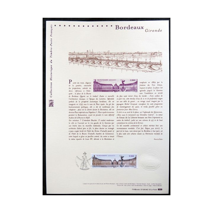 Documents philatéliques officiels la Poste : Bordeaux - Gironde