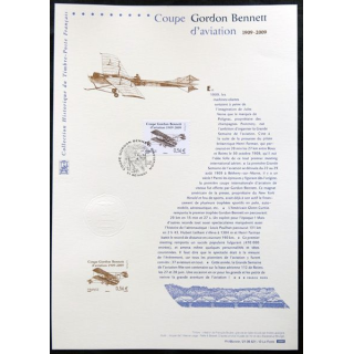 Documents philatéliques officiels la Poste : Coupe d'aviation Gordon Bennett 1909-2009