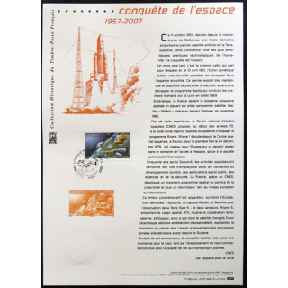 Documents philatéliques officiels la Poste : conquête de l'espace 1957-2007